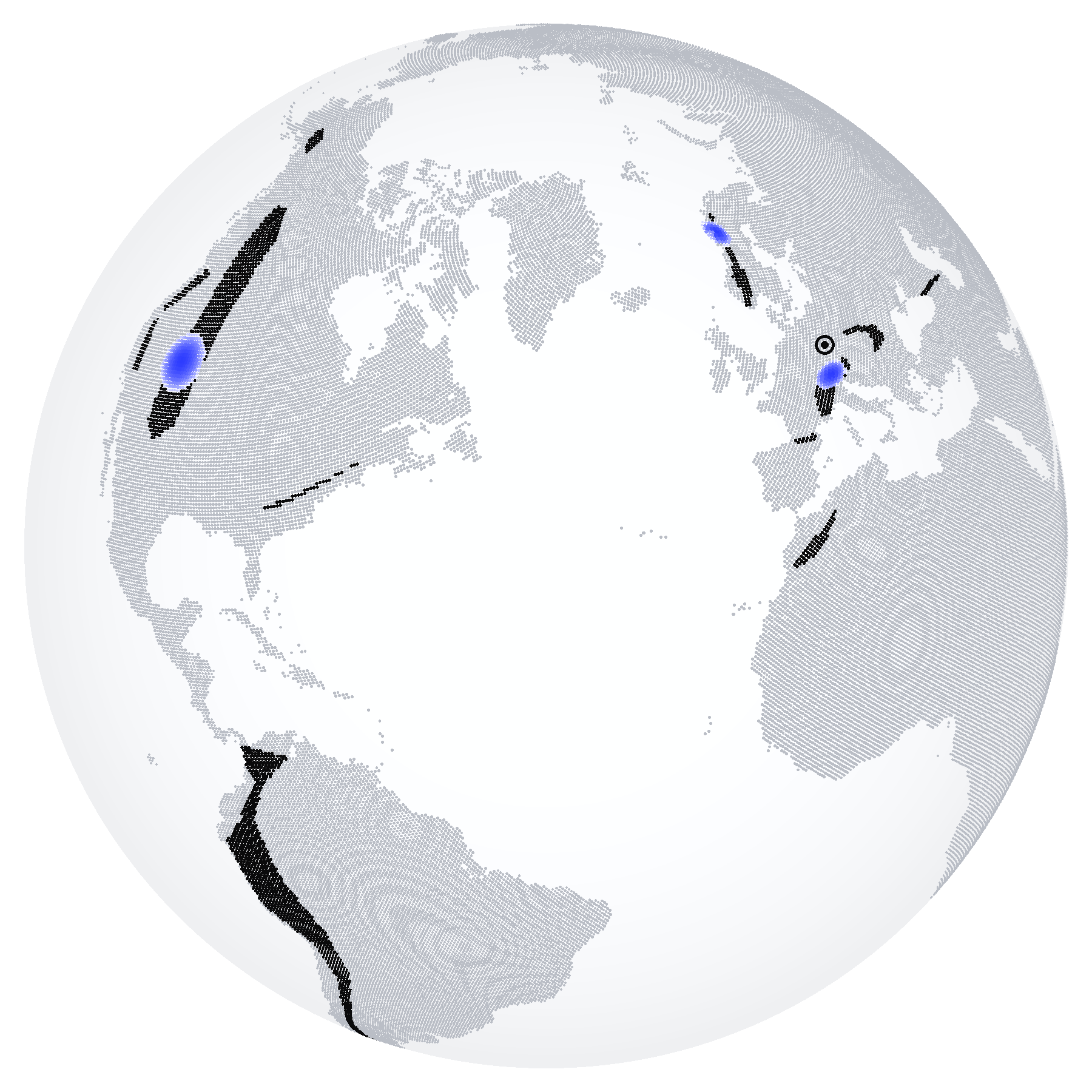 Preview of the dotted world globe